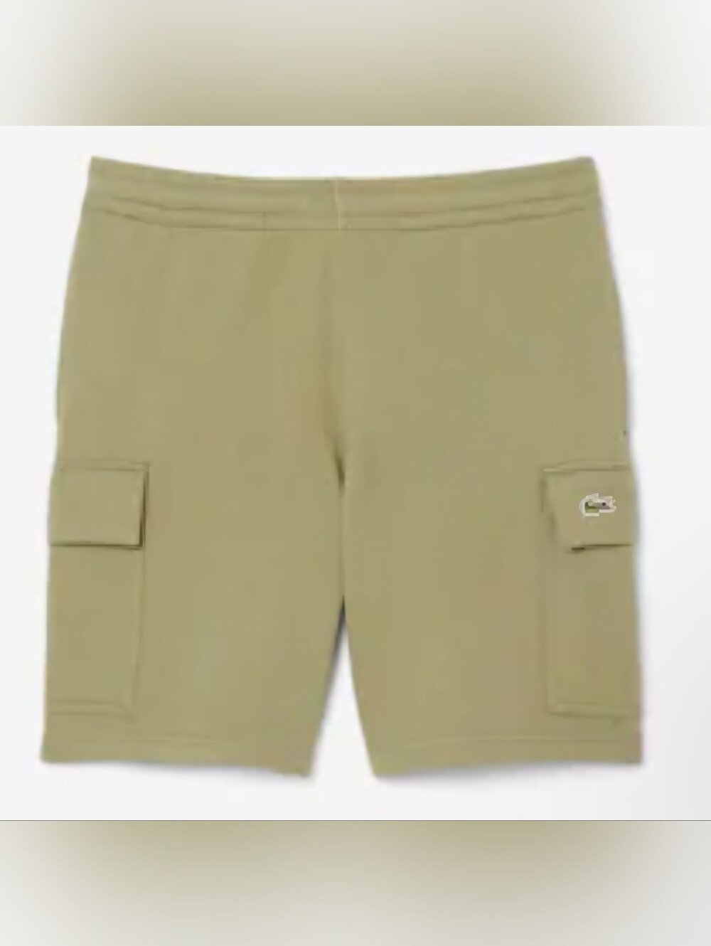 Lacoste Olive Green Cotton Cargo Drawstring Men’s Shorts